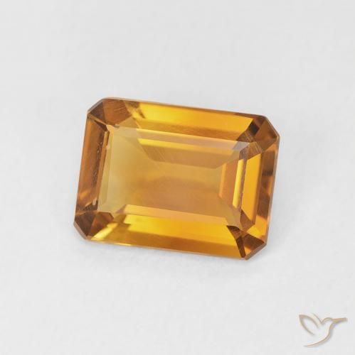 Citrino Medium Light-Golden Natural 1.10ct, Corte Octógono / Esmeralda, VS