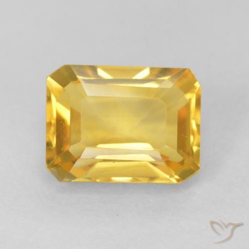 1.76ct Natural Dourado-Laranja Citrino, Corte Esmeralda, VVS