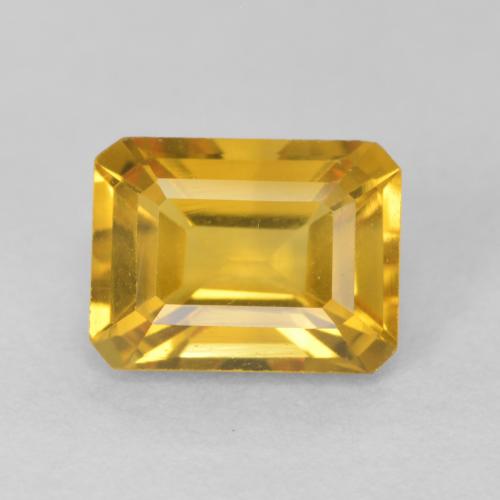1.66ct Natural ouro brilhante Citrino, Corte Esmeralda, VVS
