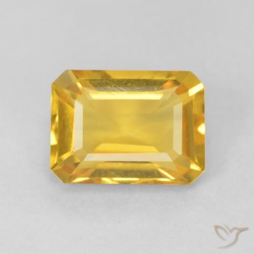 1.56ct Natural ouro brilhante Citrino, Corte Esmeralda, VVS