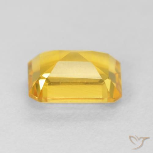 Citrino ouro brilhante Natural 1.56ct, Corte Octógono / Esmeralda, VVS
