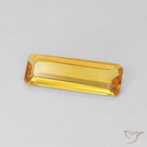 Citrino ouro brilhante Natural 0.86ct, Corte Octógono / Esmeralda, VVS