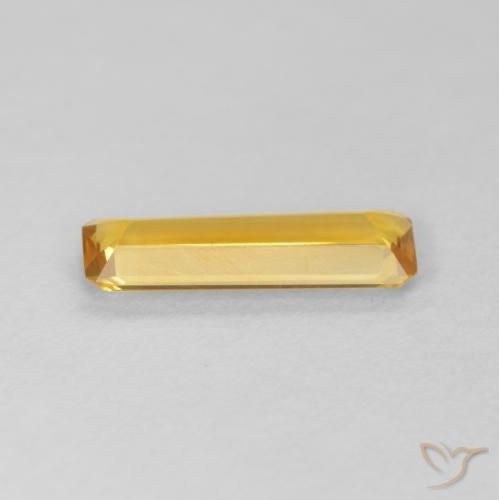 Citrino ouro brilhante Natural 0.86ct, Corte Octógono / Esmeralda, VVS