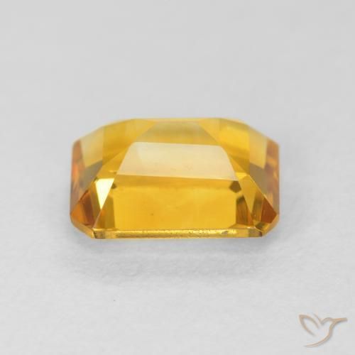 Citrino ouro médio Natural 1.42ct, Corte Octógono / Esmeralda, VVS