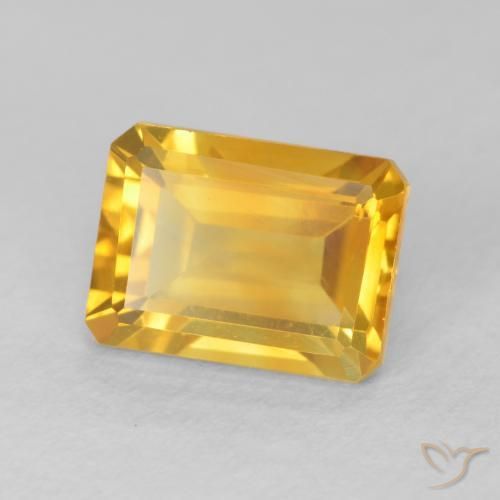 Citrino Laranja-Ouro Natural 1.63ct, Corte Octógono / Esmeralda, VVS