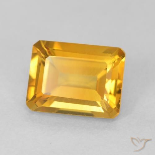 Citrino Laranja-Ouro Natural 1.54ct, Corte Octógono / Esmeralda, VVS