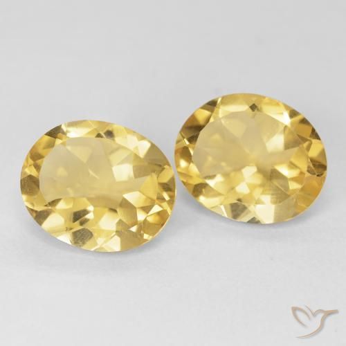 Pedras preciosas de Citrino Dourado natural de 8.11 ct, oval, VVS-VS