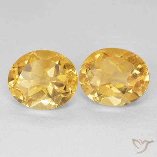 Pedras preciosas de Citrino ouro profundo natural de 10.11 ct, oval, VVS-VS