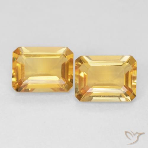 2.73ctw Natural Dourado médio Citrino, Corte Esmeralda, VVS-VS