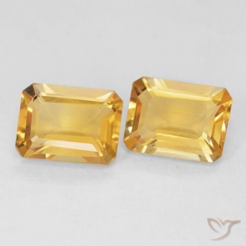 Pedras preciosas de Citrino Dourado médio natural de 2.73 ct, Corte Octógono / Esmeralda, VVS-VS