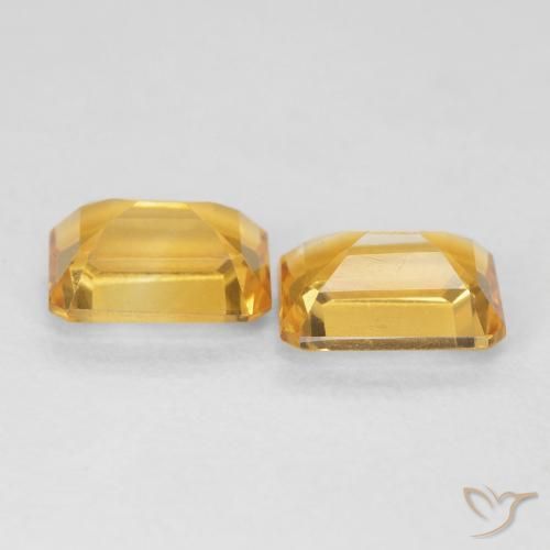 Pedras preciosas de Citrino Dourado médio natural de 2.73 ct, Corte Octógono / Esmeralda, VVS-VS