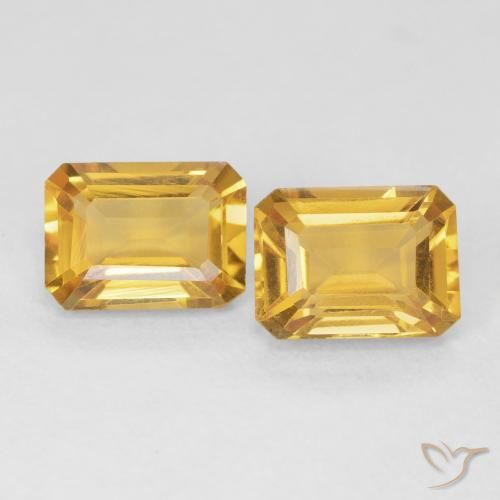 2.80ctw Natural Dourado médio Citrino, Corte Esmeralda, VVS-VS