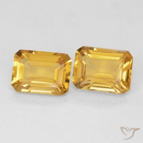 Pedras preciosas de Citrino Dourado médio natural de 2.80 ct, Corte Octógono / Esmeralda, VVS-VS