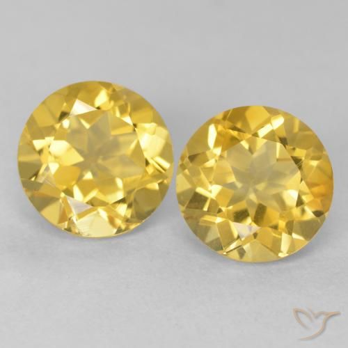 3.92ctw Natural Laranja Dourada Citrino, Redondo, VVS-VS
