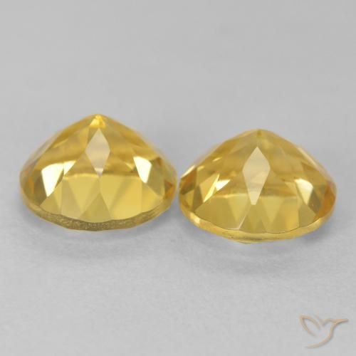 Pedras preciosas de Citrino Laranja Dourada natural de 3.92 ct, Redondo, VVS-VS