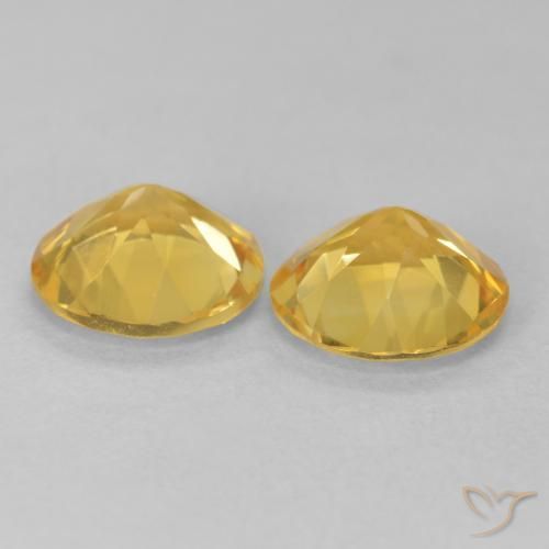 Pedras preciosas de Citrino Dourado médio natural de 2.81 ct, Redondo, VVS-VS