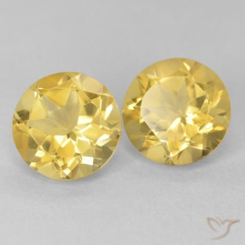 Pedras preciosas de Citrino Laranja Dourada natural de 3.58 ct, Redondo, VVS-VS