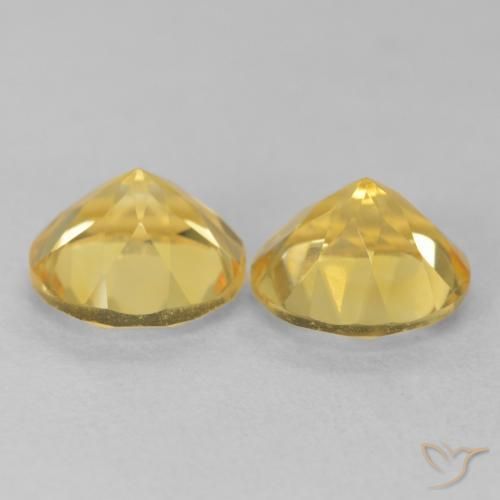Pedras preciosas de Citrino Laranja Dourada natural de 3.58 ct, Redondo, VVS-VS