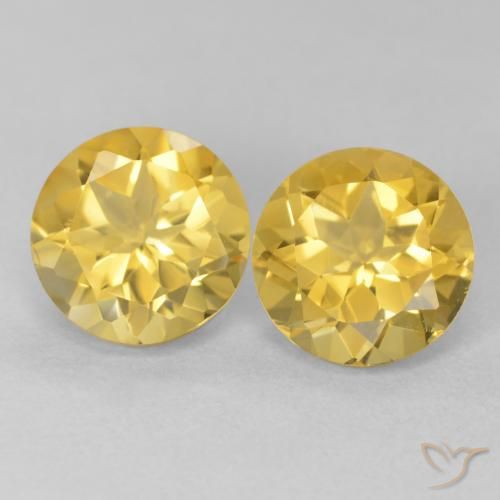 3.57ctw Natural Dourado médio Citrino, Redondo, VVS-VS