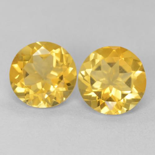 3.13ctw Natural Dourado médio Citrino, Redondo, VVS-VS
