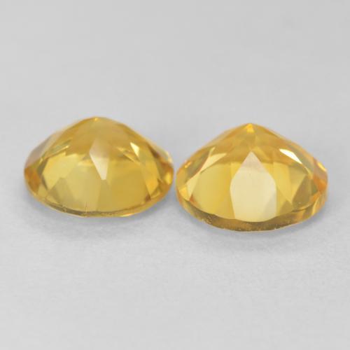 Pedras preciosas de Citrino Dourado médio natural de 3.13 ct, Redondo, VVS-VS
