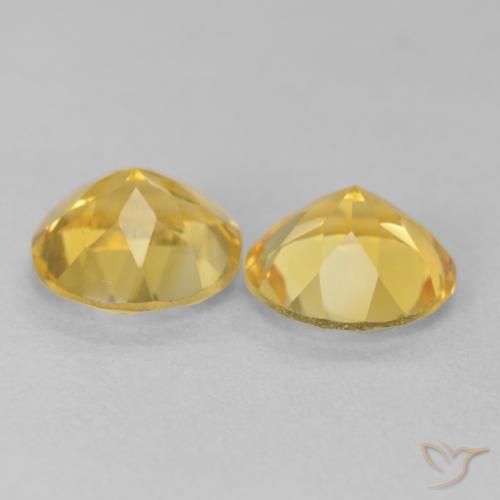 Pedras preciosas de Citrino Amarelo Toscana natural de 3.04 ct, Redondo, VVS-VS