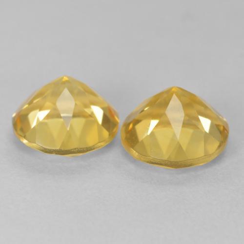 Pedras preciosas de Citrino Laranja Dourada natural de 3.87 ct, Redondo, VVS-VS