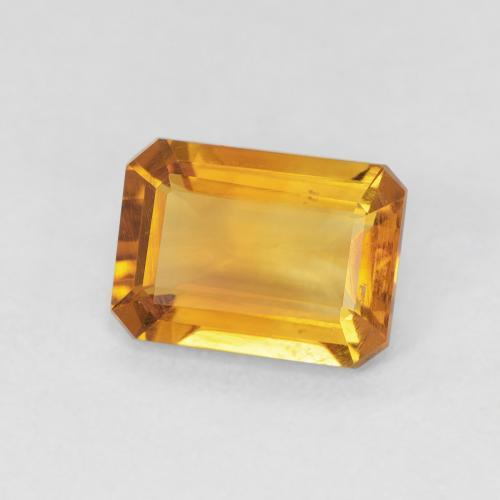 Citrino Laranja Profundo-Ouro Natural 1.11ct, Corte Octógono / Esmeralda, VVS-VS