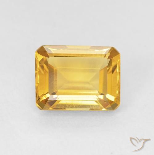 1.49ct Natural Dourado Citrino, Corte Esmeralda, VVS-VS