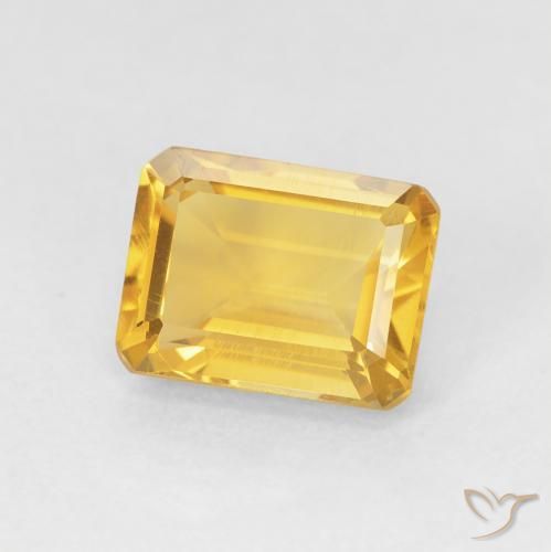 Citrino Dourado Natural 1.49ct, Corte Octógono / Esmeralda, VVS-VS
