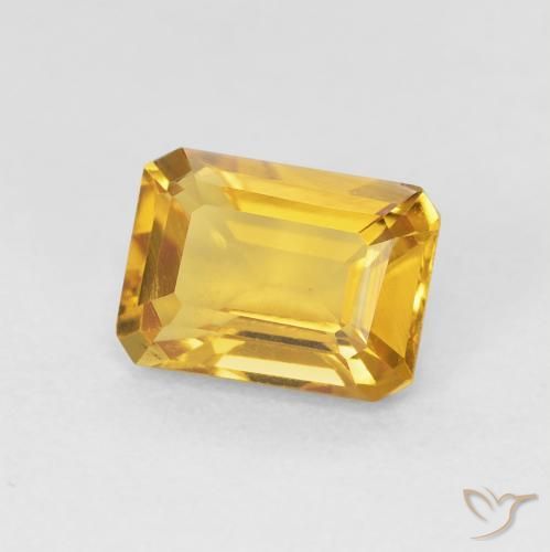 Citrino Dourado Natural 1.38ct, Corte Octógono / Esmeralda, VVS-VS