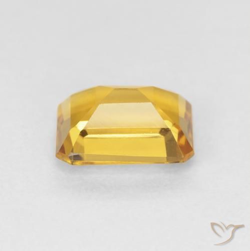 Citrino Dourado Natural 1.38ct, Corte Octógono / Esmeralda, VVS-VS