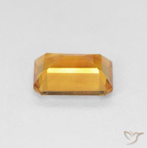Citrino Medium Light Orange-Gold Natural 1.23ct, Corte Octógono / Esmeralda, VVS-VS