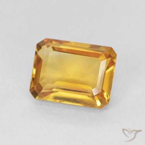 Citrino Medium Light-Golden Natural 1.62ct, Corte Octógono / Esmeralda, VVS-VS