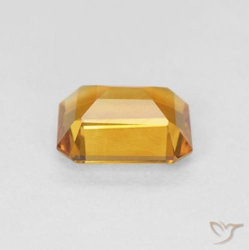 Citrino Medium Light Orange-Gold Natural 1.29ct, Corte Octógono / Esmeralda, VVS-VS
