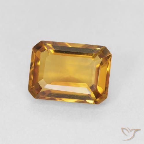 Citrino Medium Light-Golden Natural 1.39ct, Corte Octógono / Esmeralda, VVS-VS