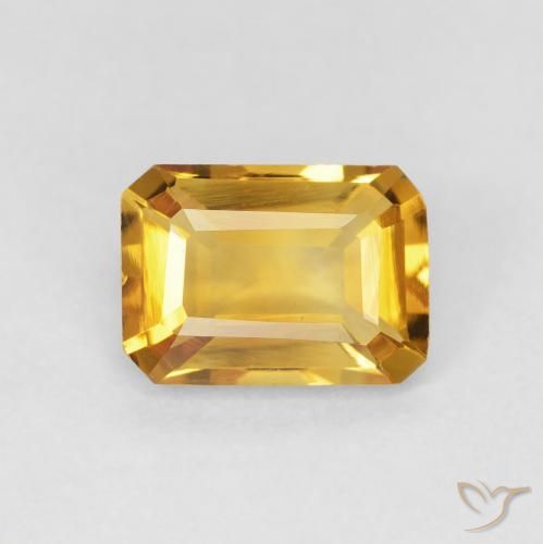1.27ct Natural Dourado Citrino, Corte Esmeralda, VVS-VS