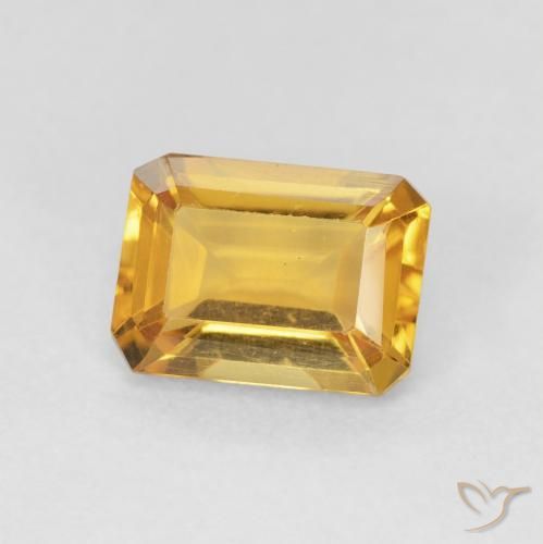Citrino Laranja-Ouro Natural 1.37ct, Corte Octógono / Esmeralda, VVS-VS