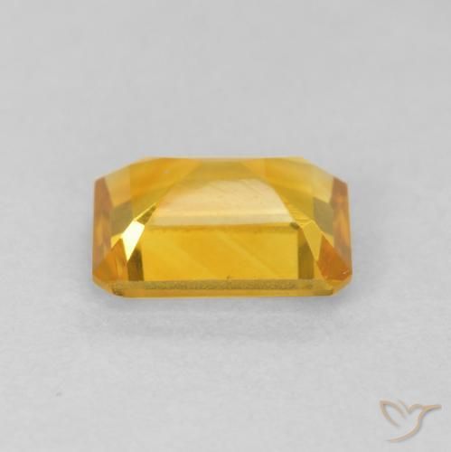 Citrino Laranja Dourada Natural 1.35ct, Corte Octógono / Esmeralda, VVS-VS