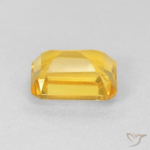Citrino Dourado médio Natural 1.67ct, Corte Octógono / Esmeralda, VVS-VS