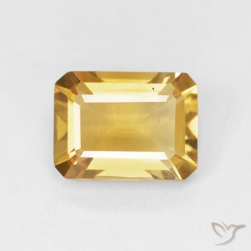 1.46ct Natural Dourado Citrino, Corte Esmeralda, VVS-VS