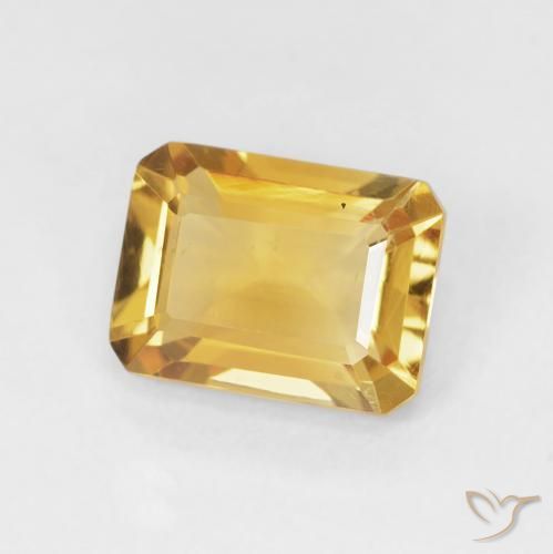 Citrino Dourado Natural 1.46ct, Corte Octógono / Esmeralda, VVS-VS
