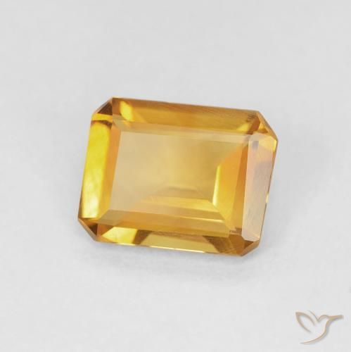Citrino Laranja-Ouro Natural 1.05ct, Corte Octógono / Esmeralda, VVS-VS