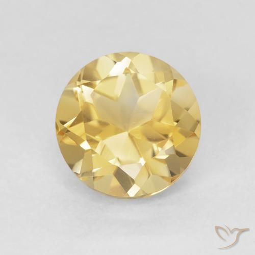 1.39ct Natural Ouro Citrino, Redondo, VVS