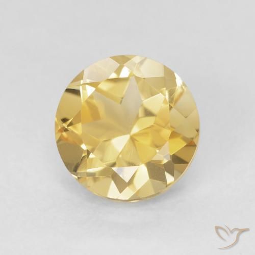 Citrino Ouro Natural 1.39ct, Redondo, VVS
