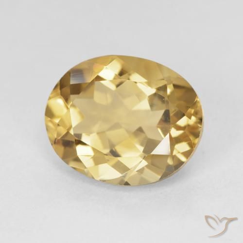 Citrino ouro médio Natural 4.30ct, oval, VVS