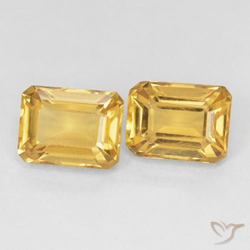 Pedras preciosas de Citrino ouro profundo natural de 3.44 ct, Corte Octógono / Esmeralda, VVS-VS