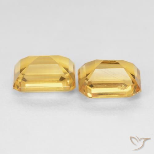 Pedras preciosas de Citrino ouro profundo natural de 3.44 ct, Corte Octógono / Esmeralda, VVS-VS