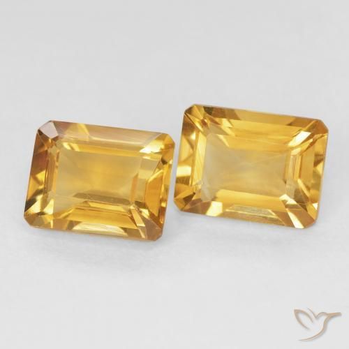 Pedras preciosas de Citrino Laranja Dourada natural de 3.27 ct, Corte Octógono / Esmeralda, VS