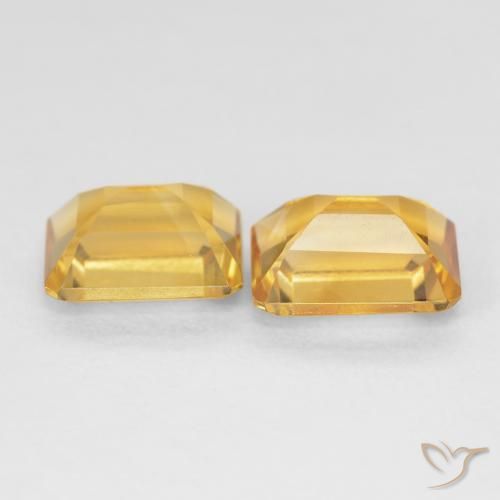 Pedras preciosas de Citrino Laranja Dourada natural de 3.27 ct, Corte Octógono / Esmeralda, VS